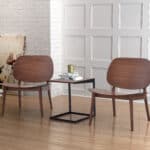 Mid-Century Modern Walnut Lounge Chair with Wooden Frame and Seat 9 Mid-Century Modern Walnut Lounge Chair with Wooden Frame and Seat