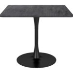 Industrial Square Dining Table with Modern Black Finish for 4 14 Industrial Square Dining Table with Modern Black Finish for 4