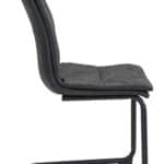 Vintage Black Faux Leather Dining Chair with Steel Legs (Set of 2) 13 Vintage Black Faux Leather Dining Chair with Steel Legs (Set of 2)