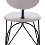 Modern Gray Dining Chair with Steel Frame and Teddy Fabric (Set of 2) 11 Modern Gray Dining Chair with Steel Frame and Teddy Fabric (Set of 2)