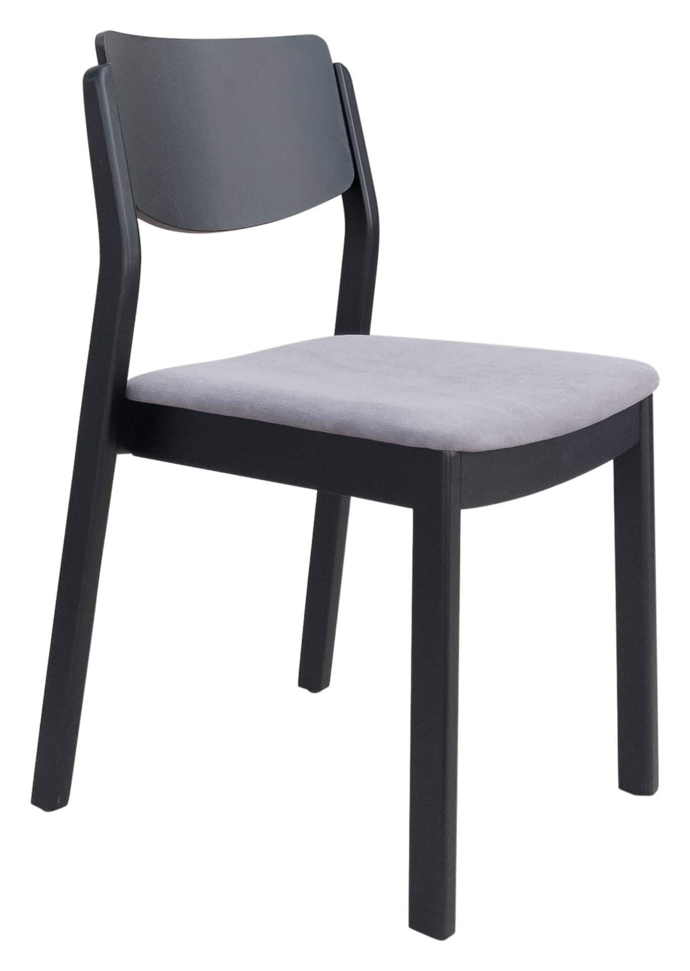 Mid-Century Modern Gray and Black Dining Chairs (Set of 2) 3 Mid-Century Modern Gray and Black Dining Chairs (Set of 2) - Image 3