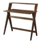 Espresso Wood Writing Desk with Rubberwood Base for Home Offices 10 Espresso Wood Writing Desk with Rubberwood Base for Home Offices