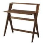 Espresso Wood Writing Desk with Rubberwood Base for Home Offices 11 Espresso Wood Writing Desk with Rubberwood Base for Home Offices