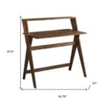 Espresso Wood Writing Desk with Rubberwood Base for Home Offices 14 Espresso Wood Writing Desk with Rubberwood Base for Home Offices