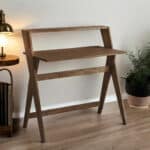 Espresso Wood Writing Desk with Rubberwood Base for Home Offices 9 Espresso Wood Writing Desk with Rubberwood Base for Home Offices