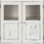 Rustic White Wood and Wire Farmhouse Two Door Accent Cabinet 12 Rustic White Wood and Wire Farmhouse Two Door Accent Cabinet