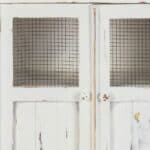 Rustic White Wood and Wire Farmhouse Two Door Accent Cabinet 13 Rustic White Wood and Wire Farmhouse Two Door Accent Cabinet