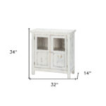 Rustic White Wood and Wire Farmhouse Two Door Accent Cabinet 14 Rustic White Wood and Wire Farmhouse Two Door Accent Cabinet