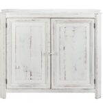 Distressed White Wooden Two Door Farmhouse Accent Cabinet 8 Distressed White Wooden Two Door Farmhouse Accent Cabinet