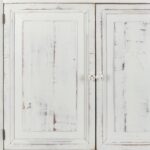 Distressed White Wooden Two Door Farmhouse Accent Cabinet 12 Distressed White Wooden Two Door Farmhouse Accent Cabinet