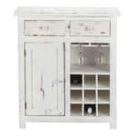Rustic White Wine Cabinet with Storage and Glass Holders 14 Rustic White Wine Cabinet with Storage and Glass Holders