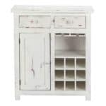 Rustic White Wine Cabinet with Storage and Glass Holders 10 Rustic White Wine Cabinet with Storage and Glass Holders