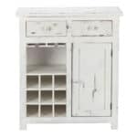 Rustic White Wine Cabinet with Storage and Glass Holders 12 Rustic White Wine Cabinet with Storage and Glass Holders