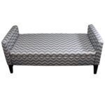 53" Modern Gray Chevron Upholstered Storage Bench with Flip Top 12 53" Modern Gray Chevron Upholstered Storage Bench with Flip Top