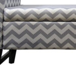 53" Modern Gray Chevron Upholstered Storage Bench with Flip Top 13 53" Modern Gray Chevron Upholstered Storage Bench with Flip Top