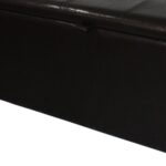 17" Brown Faux Leather Upholstered Flip Top Storage Bench 16 17" Brown Faux Leather Upholstered Flip Top Storage Bench