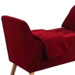 19" Red and Brown Upholstered Flip-Top Benches, Set of 3 13 19" Red and Brown Upholstered Flip-Top Benches, Set of 3
