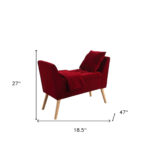 19" Red and Brown Upholstered Flip-Top Benches, Set of 3 16 19" Red and Brown Upholstered Flip-Top Benches, Set of 3