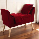 19" Red and Brown Upholstered Flip-Top Benches, Set of 3 9 19" Red and Brown Upholstered Flip-Top Benches, Set of 3