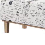 17" Black and White Upholstered Bench with Flip-Top Storage 13 17" Black and White Upholstered Bench with Flip-Top Storage