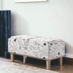 17" Black and White Upholstered Bench with Flip-Top Storage 10 17" Black and White Upholstered Bench with Flip-Top Storage