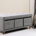 40" Gray and Brown Tufted Upholstered Storage Bench with Drawers 8 40" Gray and Brown Tufted Upholstered Storage Bench with Drawers