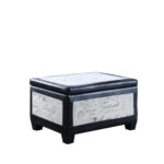 32" Black and White Faux Leather Flip Top Storage Bench 9 32" Black and White Faux Leather Flip Top Storage Bench