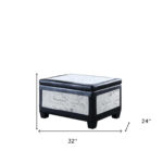 32" Black and White Faux Leather Flip Top Storage Bench 12 32" Black and White Faux Leather Flip Top Storage Bench