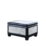 32" Black and White Faux Leather Flip Top Storage Bench 7 32" Black and White Faux Leather Flip Top Storage Bench