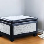 32" Black and White Faux Leather Flip Top Storage Bench 8 32" Black and White Faux Leather Flip Top Storage Bench