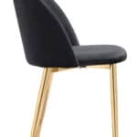 Black & Gold Velvet Dining Chair with Steel Legs (Set of 2) 11 Black & Gold Velvet Dining Chair with Steel Legs (Set of 2)