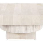 Natural Acacia Wood Coffee Table with Square Top and White-Wash Finish 7 Natural Acacia Wood Coffee Table with Square Top and White-Wash Finish