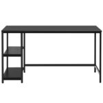 47 Inch Black Computer Desk with Adjustable Shelf 28 47 Inch Black Computer Desk with Adjustable Shelf