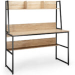 47 Inch Space-Saving Computer Desk with Hutch and Bookshelf