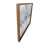 29” Modern Blue Gray Forest Canvas Wall Art with Frame