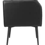 Modern Art Deco Dining Chair with Faux Leather and Steel Frame 8 Modern Art Deco Dining Chair with Faux Leather and Steel Frame