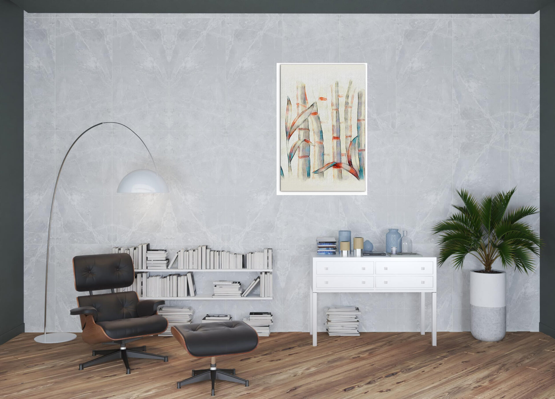 48” Vertical Contemporary Wrapped Canvas Wall Art 2 48” Vertical Contemporary Wrapped Canvas Wall Art - Image 2