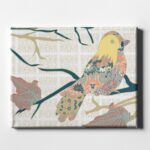 Bird-Inspired Decorative Wrapped Canvas Wall Art - Horizontal Style
