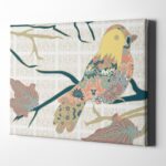 Bird-Inspired Decorative Wrapped Canvas Wall Art - Horizontal Style