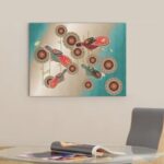 Cosmic Birds Matte Canvas Wrapped Wall Art, 18"x24"