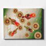 Cosmic Birds Matte Canvas Wrapped Wall Art, Contemporary Design