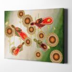 Cosmic Birds Matte Canvas Wrapped Wall Art, Contemporary Design
