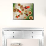 Cosmic Birds Matte Canvas Wrapped Wall Art, Contemporary Design
