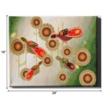 Cosmic Birds Matte Canvas Wrapped Wall Art, Contemporary Design