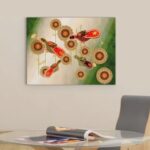 Cosmic Birds Matte Canvas Wrapped Wall Art, Contemporary Design