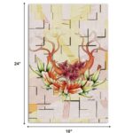Buddha's Garden Matte Canvas Wall Art, Contemporary Vertical Design