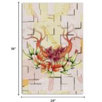36" Contemporary Floral Wrapped Canvas Wall Art for Home Decor
