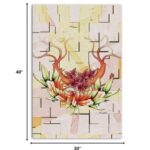 Seasonal Flowers Vertical Wall Art on Stretched Canvas, 40-Inch