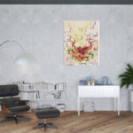 Vertical Contemporary Wrapped Canvas Wall Art - 48" x 36"