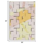 48-Inch Contemporary Vertical Wrapped Canvas Wall Art Decor
